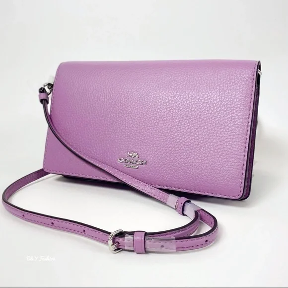 COACH HANDBAG ANNA LETTER FOLDOVER CROSSBODY CLUTCH BAG - Picture 2 of 14